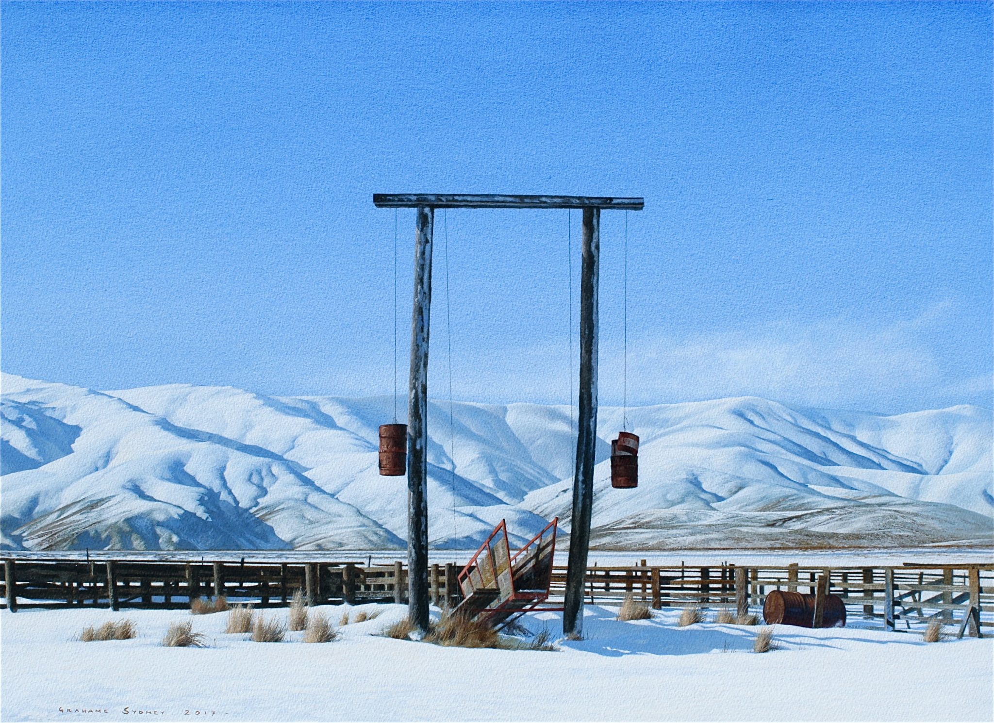 Watercolour and Gouache: ‘Ramp’ – Grahame Sydney